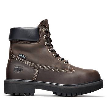 Timberland Férfi PRO Direct Attach 6" Steel Toe Vízálló Bakancs Barna